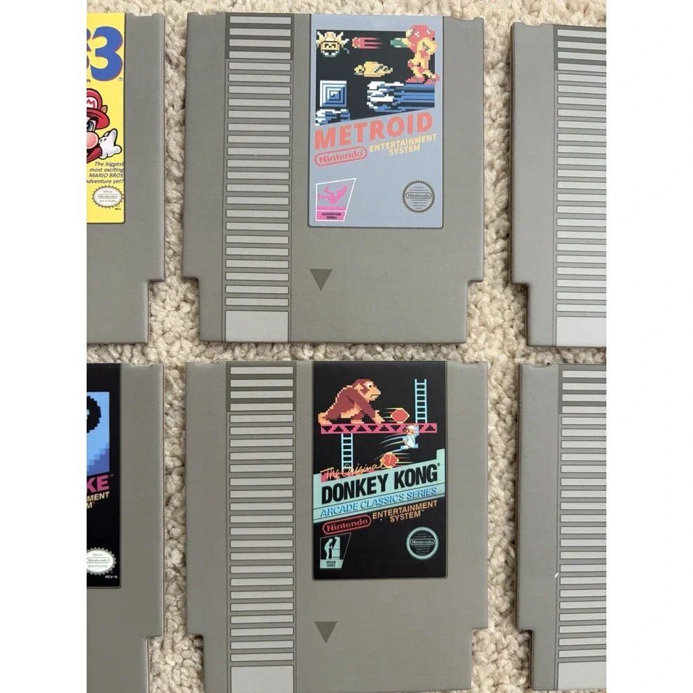 Nintendo NES Classic‎ (8) Game Cartridge Coasters Super Mario Donkey Kong Zelda